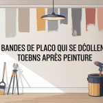 illustration bandes placo qui se décolle après peinture mur moderne