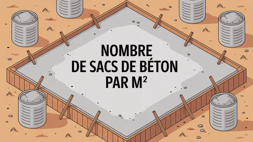 combien de sac de béton tout prêt pour 1m2 dalle vue chantier
