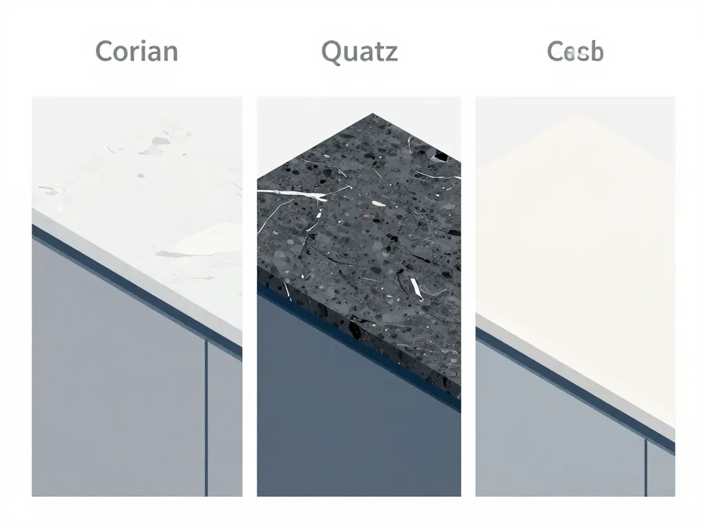 Corian plan de travail versus quartz céramique