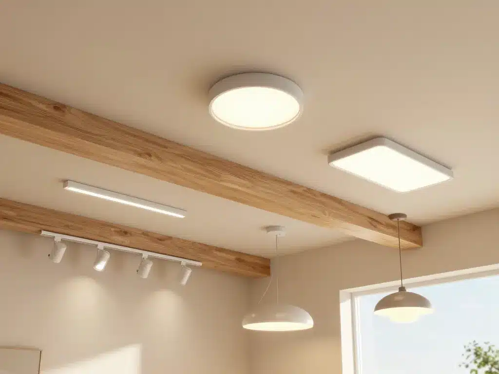 eclairage plafond poutre apparente types de luminaires