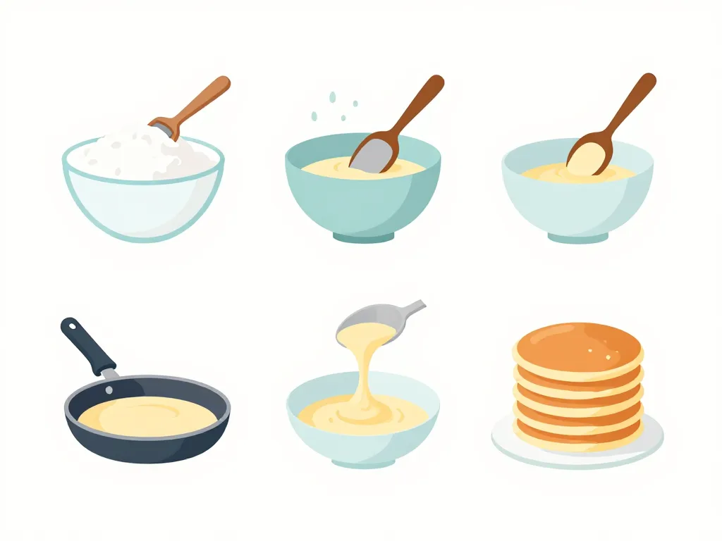 préparation pancake farine patate douce étapes clés