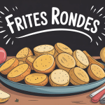 Assiette de frites rondes dorées et croustillantes