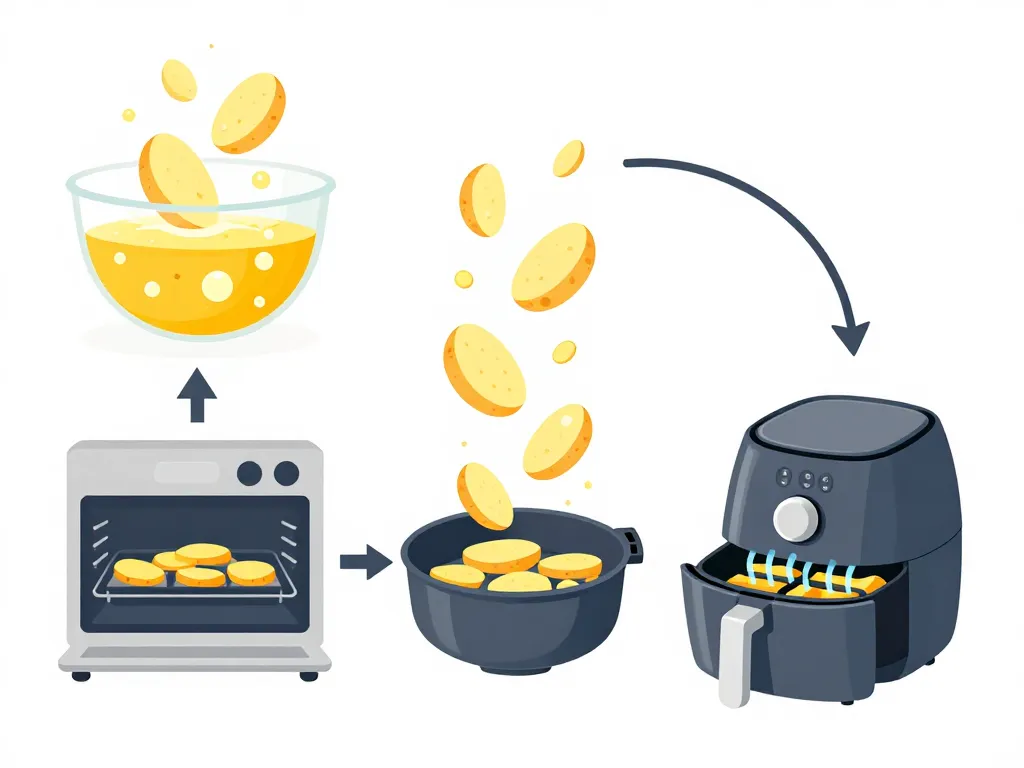 Techniques de cuisson frite ronde : friteuse, four, airfryer