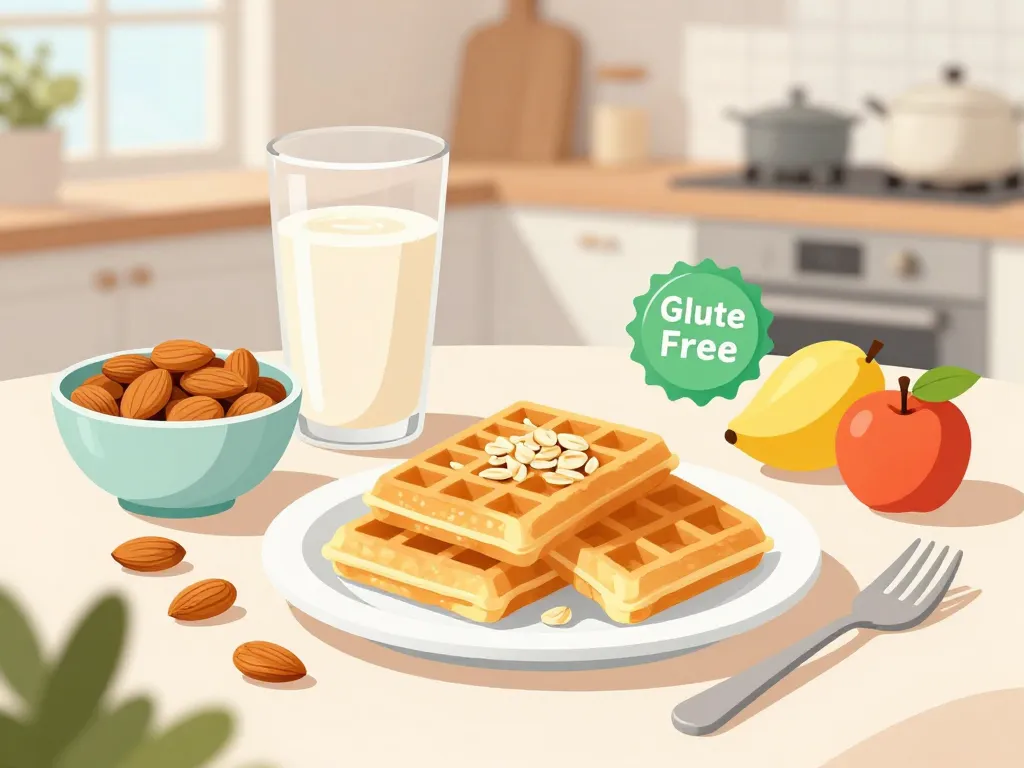 gaufre flocon d avoine sans gluten petit dejeuner healthy