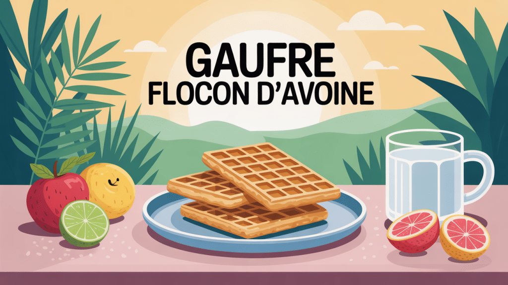gaufre flocon d avoine et fruits petit dejeuner