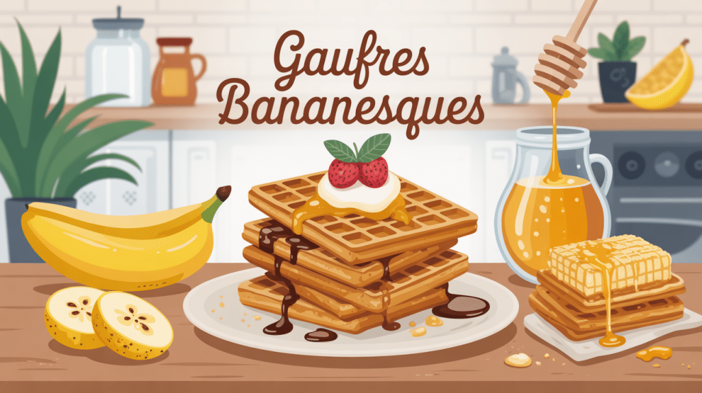 illustration gaufres bananesques chicchew.fr maison