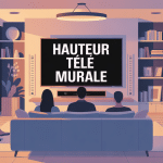 hauteur tele au mur salon moderne