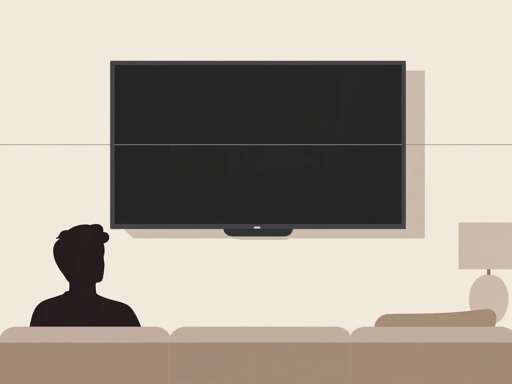 hauteur tele au mur schema ergonomique