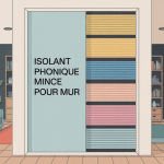 illustration isolant phonique mince pour mur sectionné calme