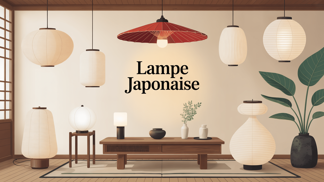 Lampe japonaise différents modèles ambiance zen