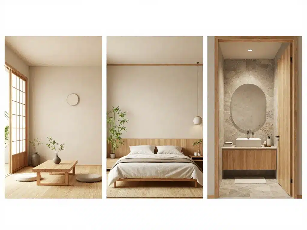 maison Asie déco salon chambre salle de bain