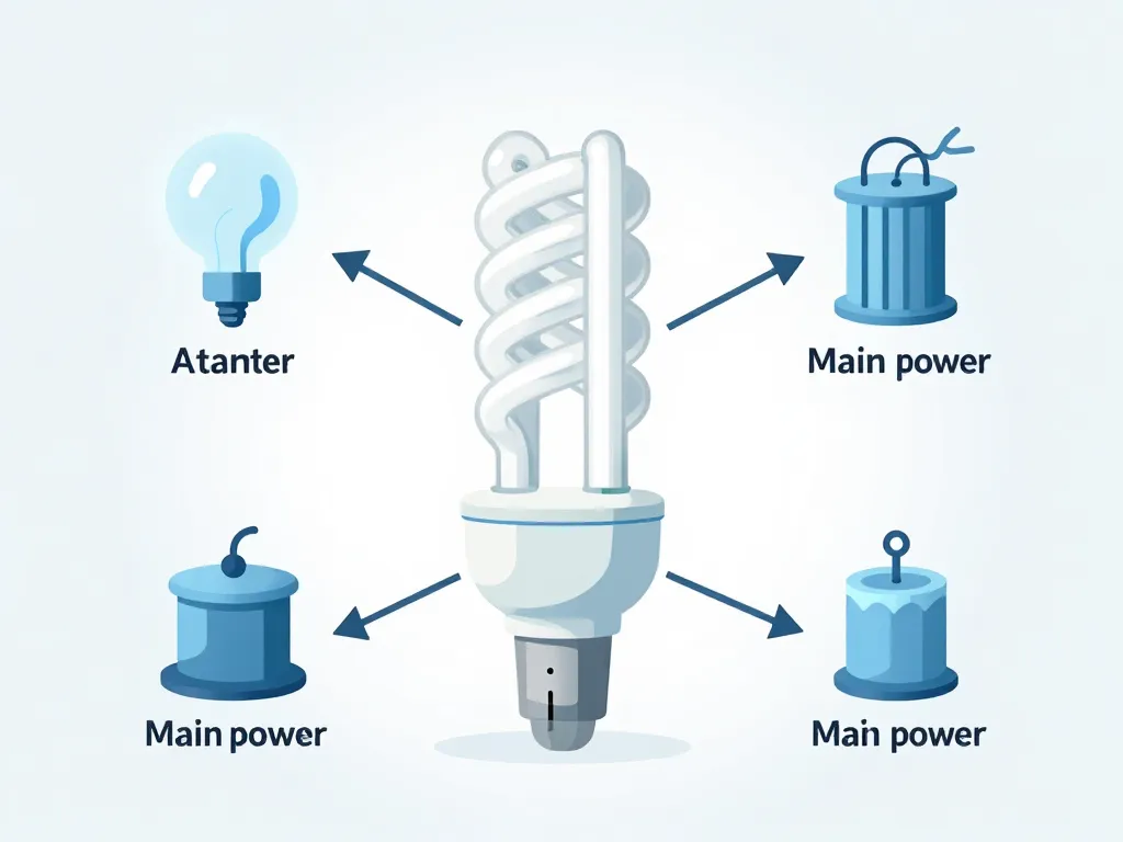 diagramme néon qui clignote composants