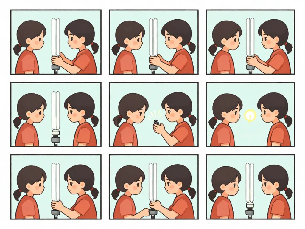 étapes vérifier néon qui clignote