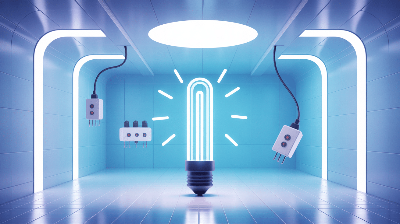 illustration néon qui clignote intérieur moderne