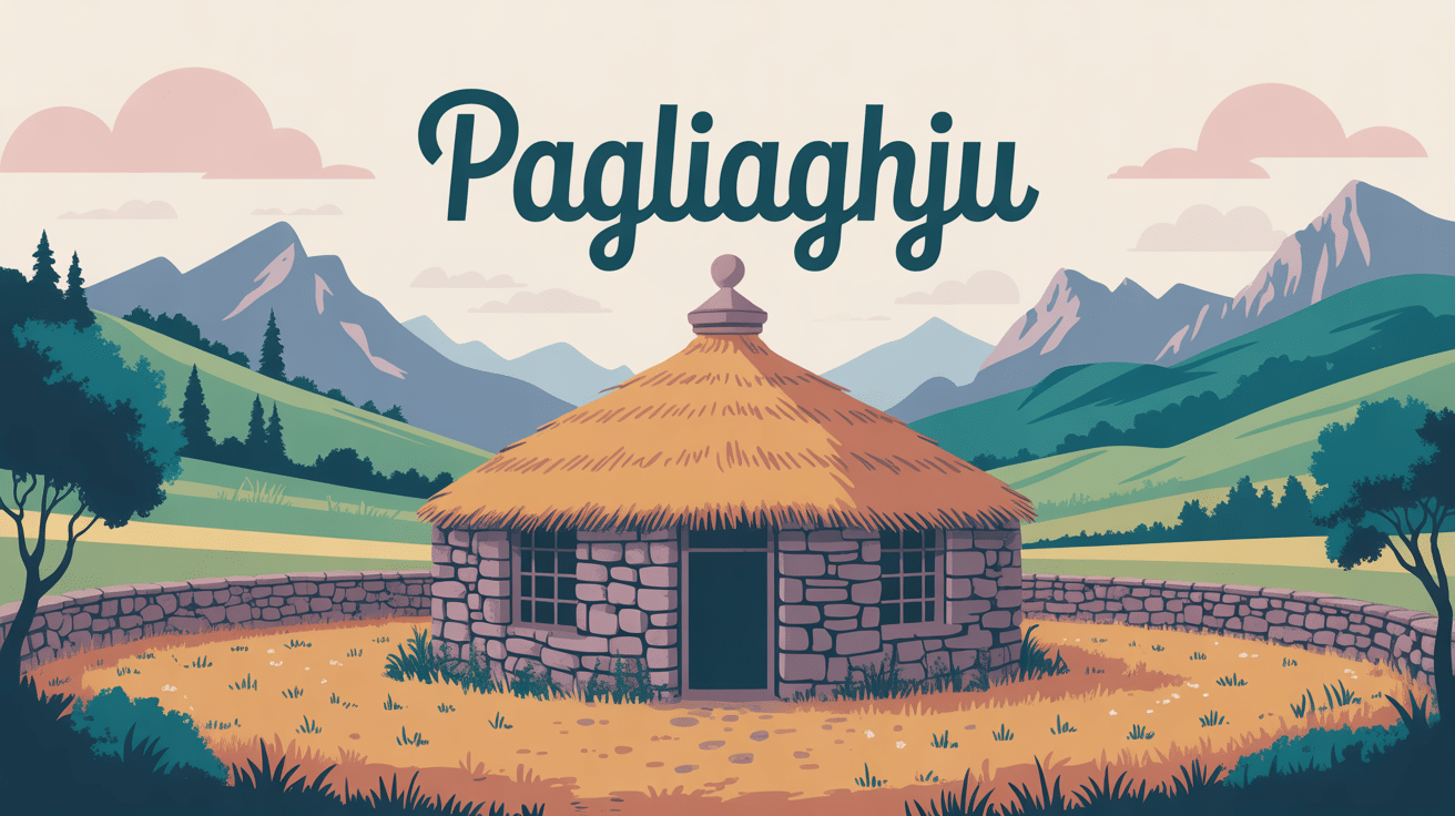 Illustration patrimoniale pagliaghju dans paysage corse