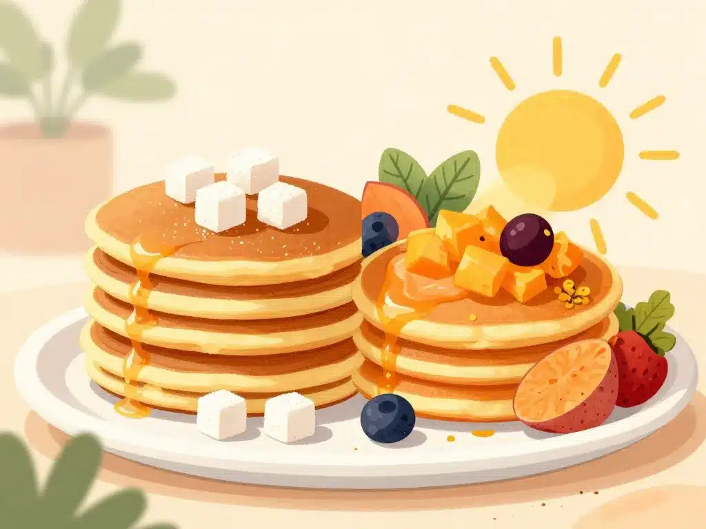 comparaison pancake farine patate douce et blé nutrition