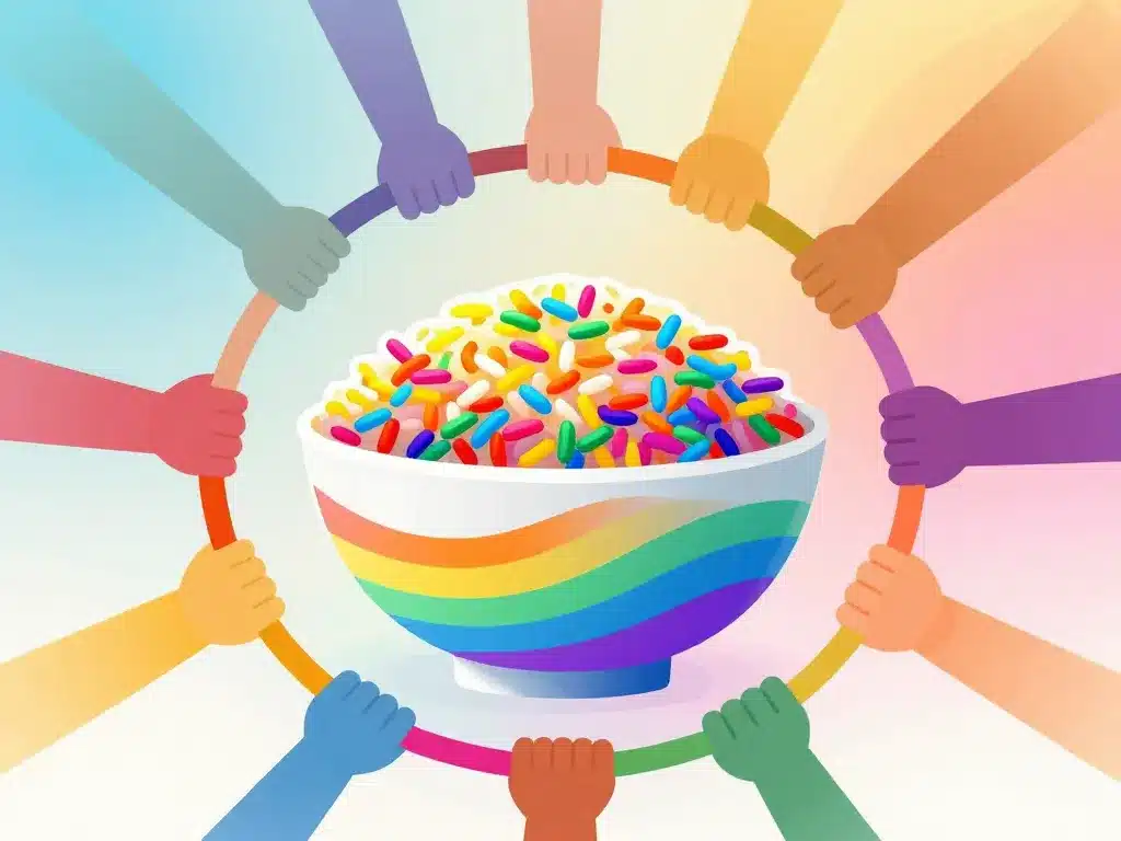 pride rice riz multicolore et diversité LGBTQIA+