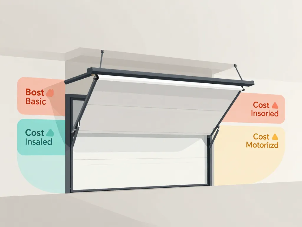diagramme prix de porte de garage basculante et options