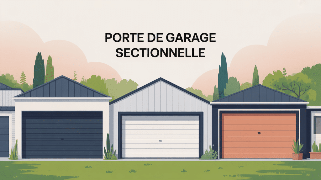 illustration stylisée prix de porte de garage sectionnelle