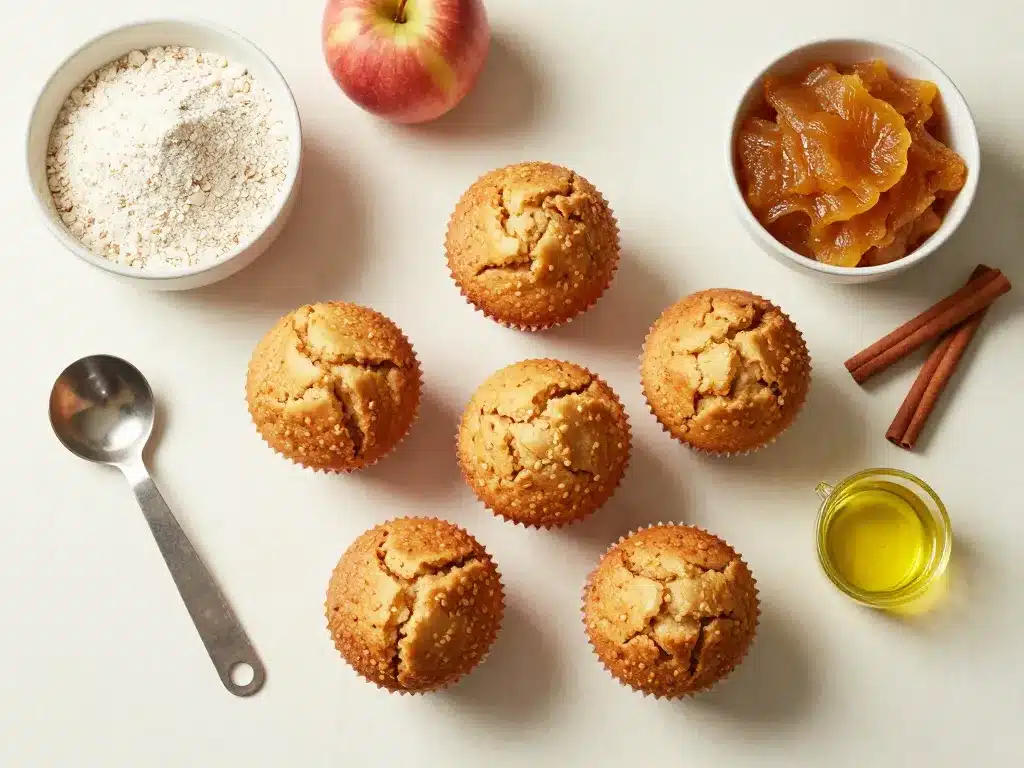 recette muffin compote de pomme healthy avec ingrédients