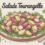 salade tourangelle, plat de Touraine sur fond convivial