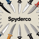 Vue stylisée couteaux Spyderco présentation