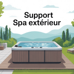 Illustration moderne des différents supports pour spa extérieur