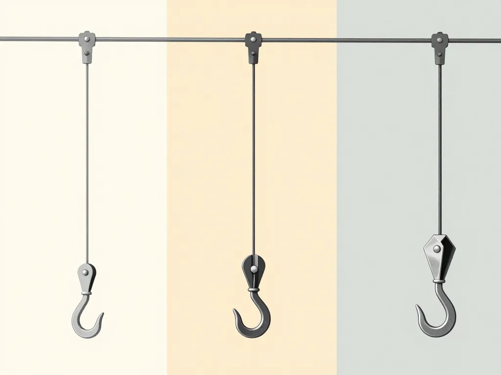 Différents types suspension crochet légers industriels et cables