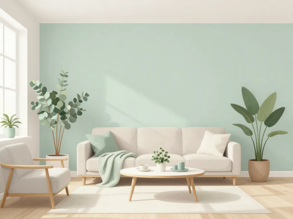 salon moderne verdeau couleur mur et déco