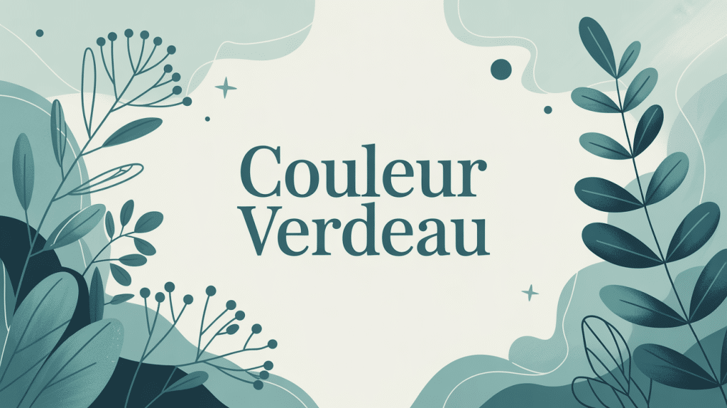 illustration verdeau couleur feuillages abstraits