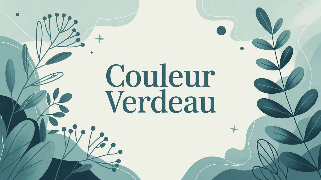 illustration verdeau couleur feuillages abstraits