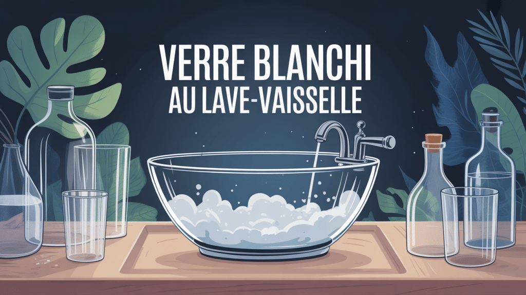 verre blanchi au lave-vaisselle stylisé