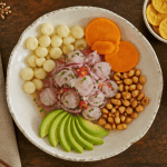 accompagnement ceviche dorade péruvienne assiette garnie