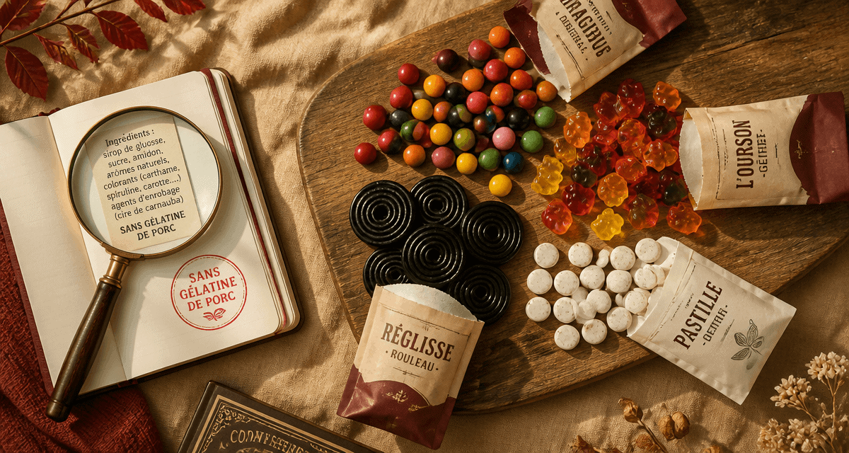 bonbon sans gelatine de porc variés sur planche