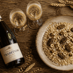 champagne tradition de delagne et risotto morilles