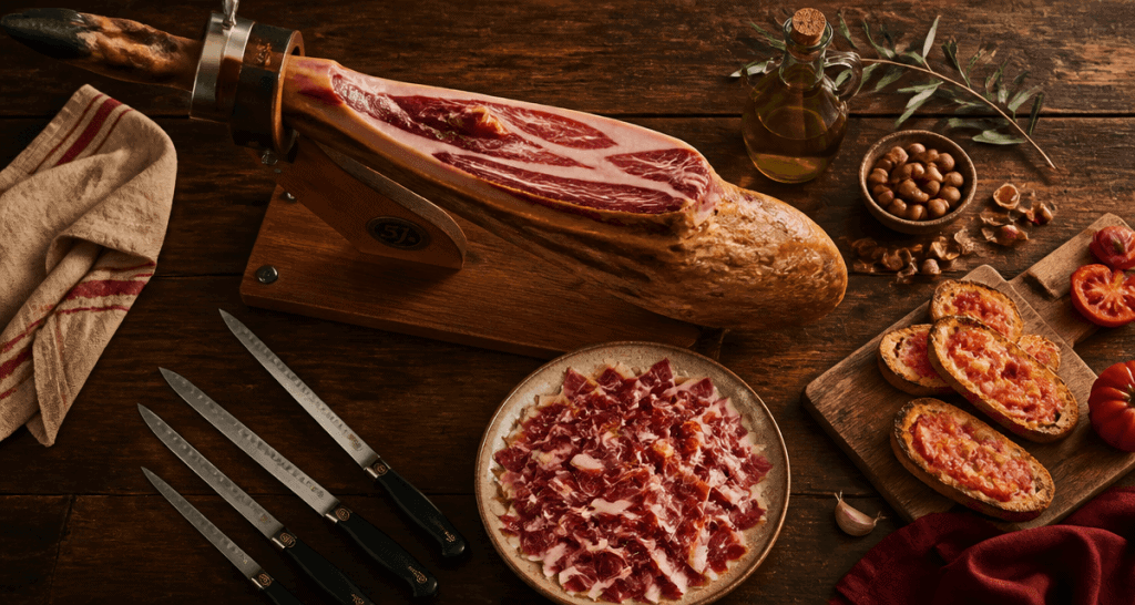 comment couper un jambon entier sur support