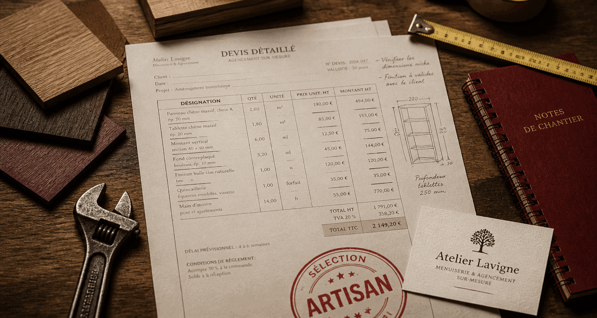 les artisans du batiment bureau devis et outils