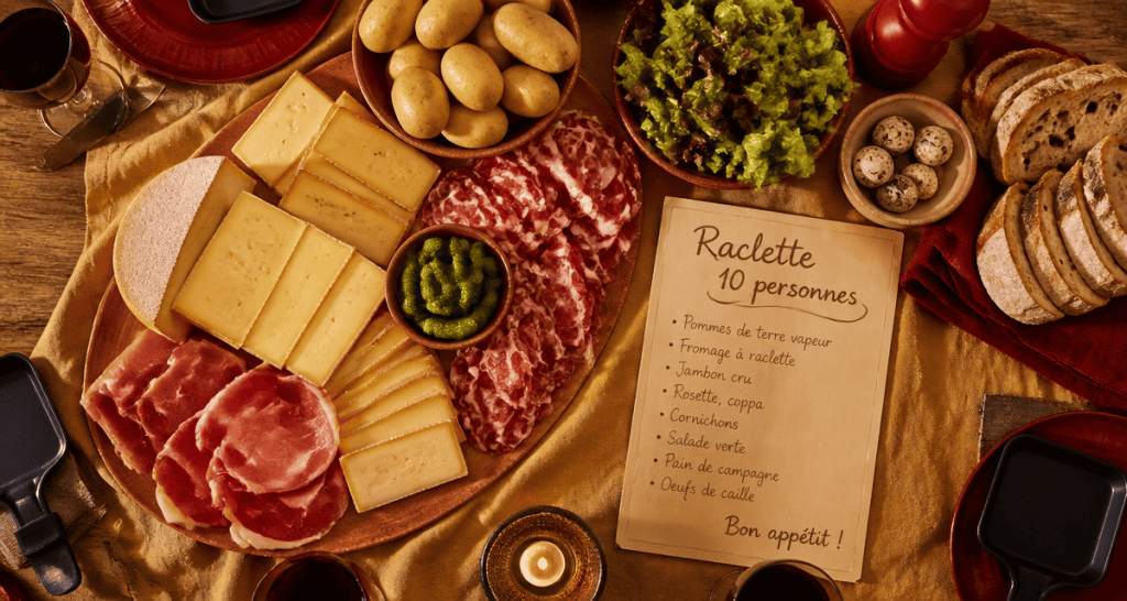 liste courses raclette 10 personnes plateau gourmand