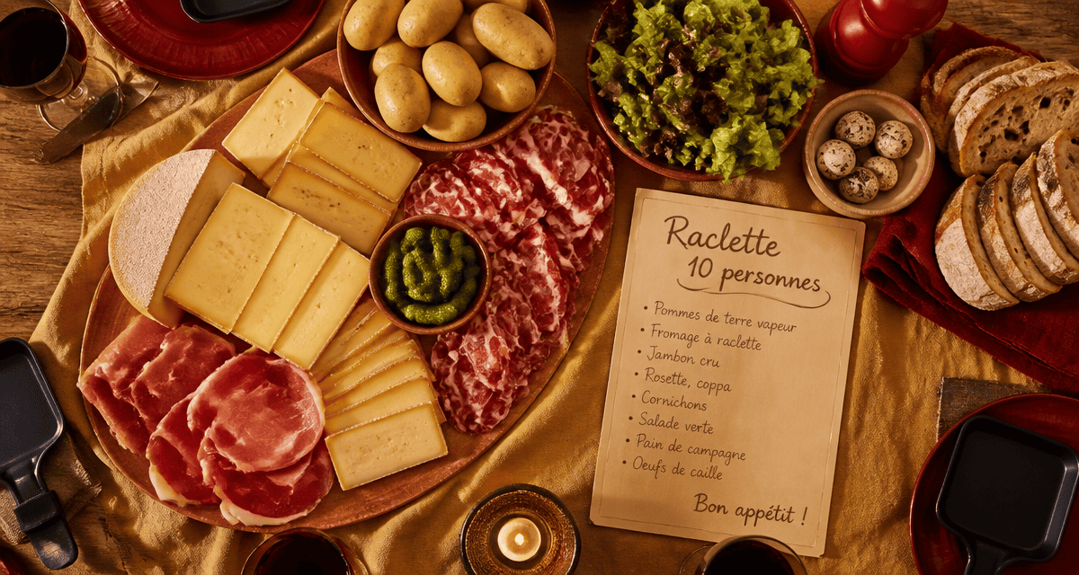 liste courses raclette 10 personnes plateau gourmand