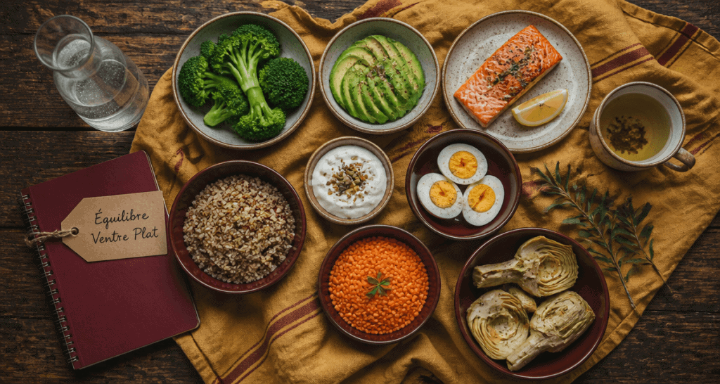 maigrir du ventre alimentation, table aliments ventre plat