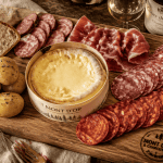 mont d or charcuterie sur plateau rustique