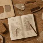 outils restauration enduit patrimoine sur table