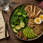 Quoi manger en regime assiette équilibrée légumes et protéines