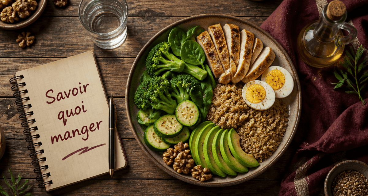 Quoi manger en regime assiette équilibrée légumes et protéines