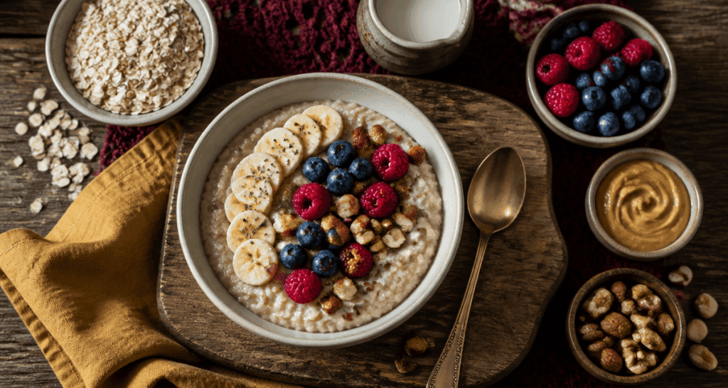recette de porridge crémeux avec fruits