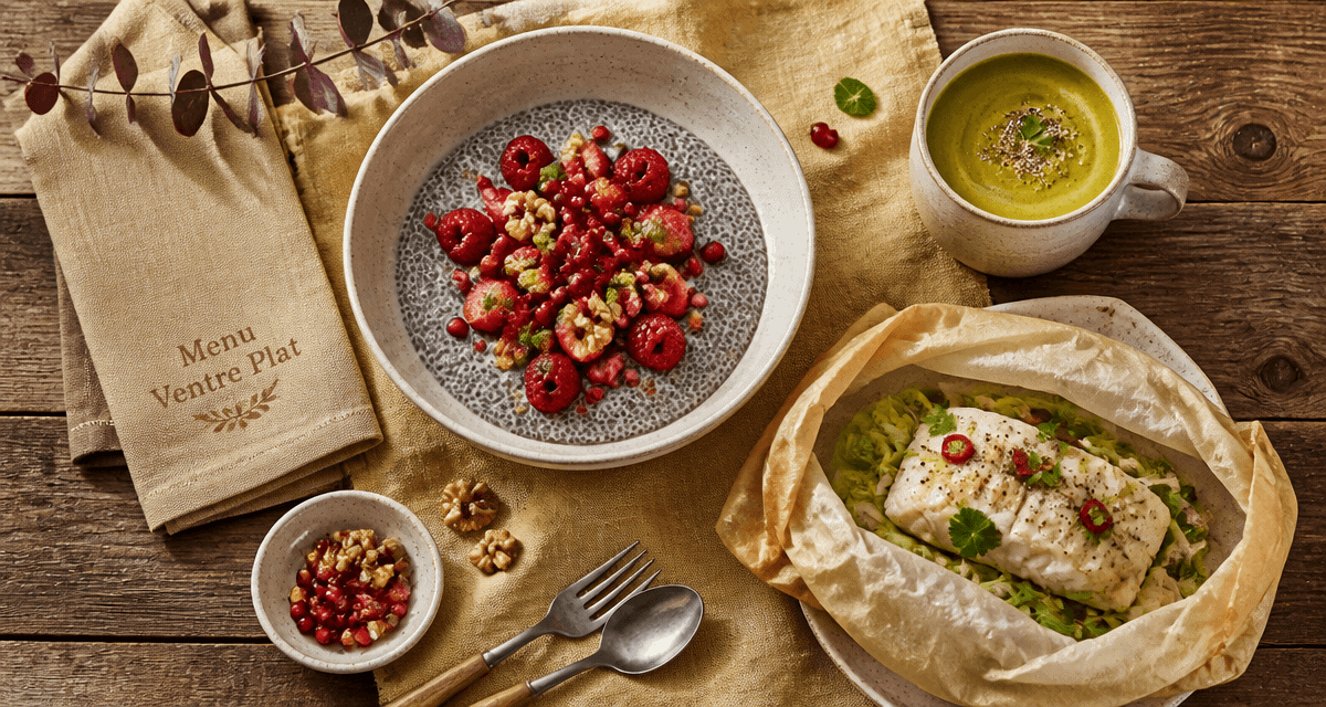 recette pour maigrir le ventre pudding chia cabillaud soupe