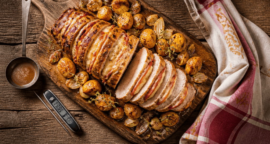 temps de cuisson rôti orloff déjà préparé doré avec fromage et bacon