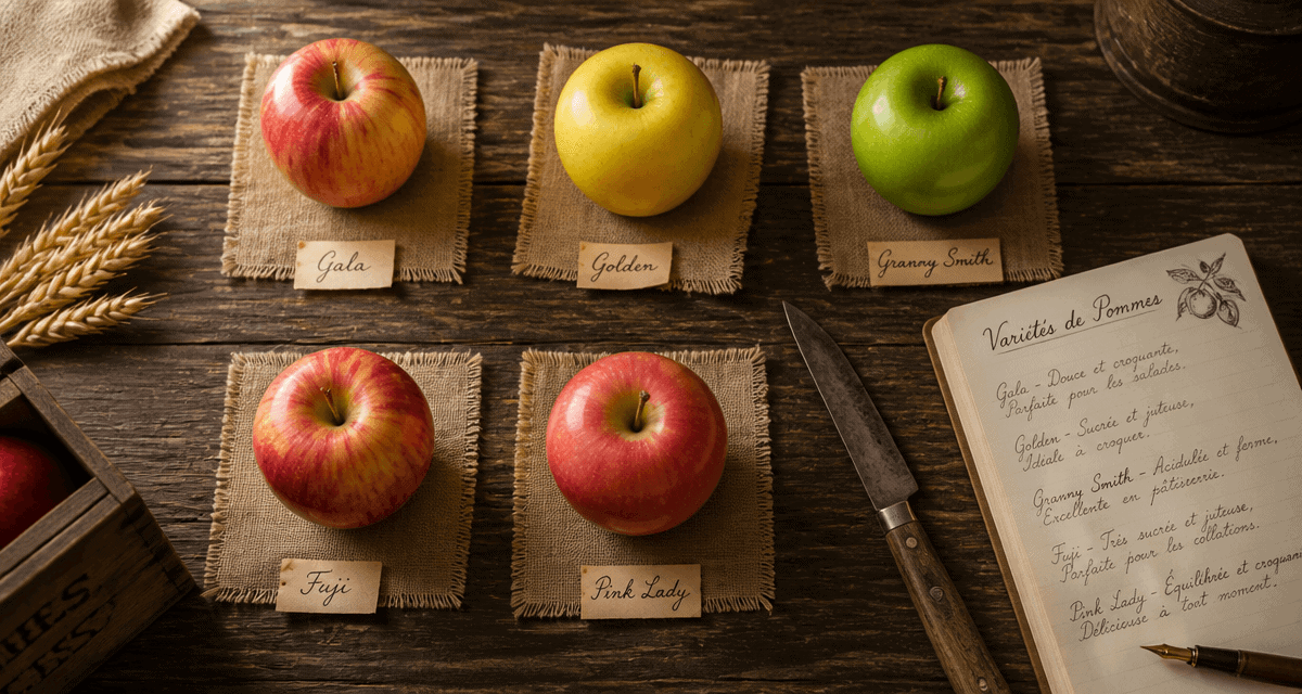 varietes de pommes les plus consommees gala golden granny smith fuji pink lady