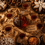 vin cuit apéritif français carafe et desserts provençaux