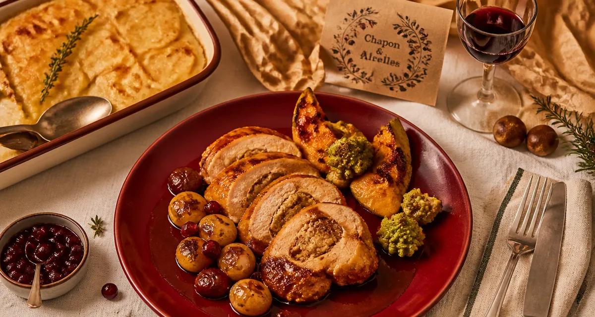 Accompagnement pour chapon farci : duos de saveurs pour fêtes, chapon farci et airelles